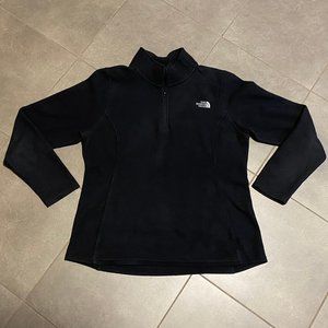 North Face Black 1/4 Zip Fleece Pullover